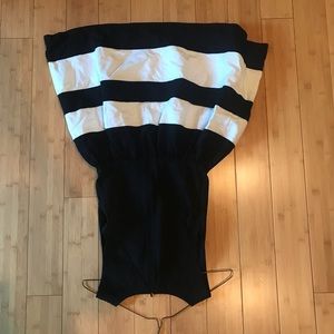 black and white dress